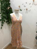 Vestido curto Alcinhas Salmão- Palak