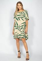 Vestido Curto Amazonia Vital Malha Mullet Amplo Bambu Verde