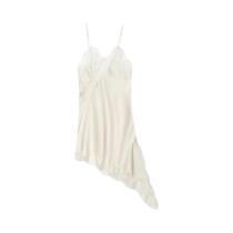 Vestido Curto Assimétrico Sem Mangas Com Renda De Cetim Para Mulheres, Vestido De Festa De Verão Vestido Curto Assimétrico Sem Mangas Com Renda De Cetim Para Mulheres, Vestido De Festa De Verão