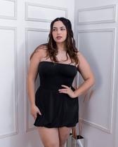 Vestido Curto Balone sem alça Feminino Tendência - Kirius fashion