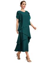 Vestido curto boho Arsyince para mãe da noiva, em chiffon