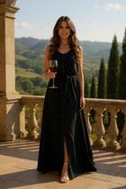 Vestido Curto Botões Chemise Camisao Viscolinho Camisa Feminina Alongada Casual