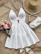 Vestido Curto Branco Plus Size Texturizado TAM XL/G