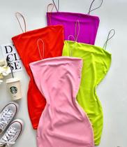Vestido curto casual feminino vermelho tam p