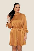 Vestido curto cetim