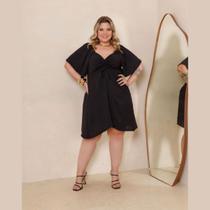 Vestido Curto Ciganinha Plus Size Elástico nas Costas Verão Vestido Curto Ciganinha Plus Size Elástico nas Costas Verão