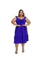 Vestido Curto com Alça Babado em Tecido em Duna