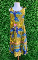 Vestido curto com amarração na alça com estampa coloridas tamanho único Vestido curto com amarração na alça com estampa coloridas tamanho único