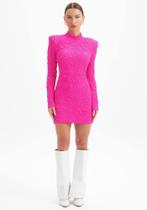 Vestido Curto Com Decote Costas Rosa(502VE008091)-M