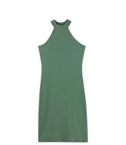 Vestido curto com gola cor verde