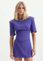 Vestido Curto Corset Roxo ( 502VE007795)-M