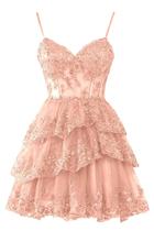 Vestido curto de boas-vindas Hanshi E-commerce Sparkly Tulle Coral Vestido curto de boas-vindas Hanshi E-commerce Sparkly Tulle Coral