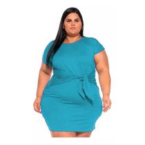 Vestido Curto de Manguinha Plus Size e Mid Size Várias Cores Verão