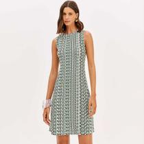 Vestido Curto Easy Lança Perfume Estampa Pr26 Verde Feminino
