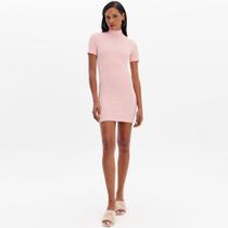 Vestido Curto Easy Lança Perfume Gola Ou25 Rosa Feminino