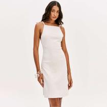 Vestido Curto Easy Lança Perfume Linho Pr26 Bege Feminino Vestido Curto Easy Lança Perfume Linho Pr26 Bege Feminino