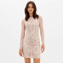 Vestido Curto Easy Lança Perfume Sleeve Ou26 Bege Feminino