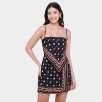 Vestido Curto Farm Lenço Lili Vestido Curto Farm Lenço Lili