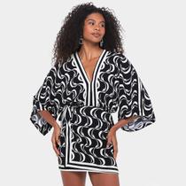 Vestido Curto Farm Peixe Copa Feminino