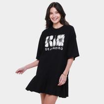 Vestido Curto Farm Pregas do Rio Flor Vestido Curto Farm Pregas do Rio Flor