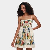Vestido Curto Farm Tropicalzinho Lenço Vestido Curto Farm Tropicalzinho Lenço