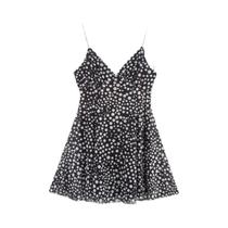 Vestido Curto Feminino Estilo Verão Com Estampa Em Seda E Malha, Decote V Halter, Vestido Hot Girl