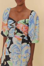 Vestido Curto Floral Sofia Preto