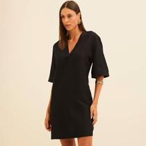 Vestido Curto Forum Gola Ve26 Preto Feminino Vestido Curto Forum Gola Ve26 Preto Feminino
