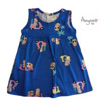 Vestido Curto Infantil Bicho Preguiça 28071