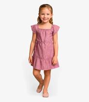 Vestido Curto Infantil Com Cinto De Algodão Select Vermelho