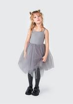 Vestido Curto Infantil Em Tule