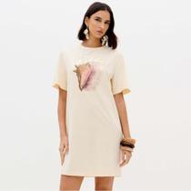 Vestido Curto Lança Perfume Oversize Ve26 Off White Feminino Vestido Curto Lança Perfume Oversize Ve26 Off White Feminino