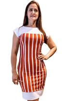 Vestido Curto Listrado de Lurex Sorenzza Vestido Curto Listrado de Lurex Sorenzza