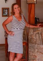 Vestido Curto Listrado - Naguchi