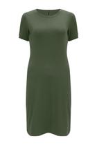 Vestido Curto Lunender Canelado Verde
