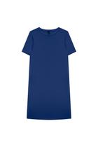 Vestido Curto Lunender Malha Azul Royal