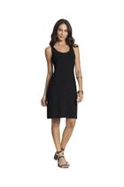 Vestido Curto Lunender Regata Canelado Preto