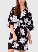 Vestido Curto Malwee 1000119293 Feminino Amarração Frontal Viscose T. P/GG