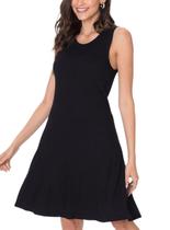 Vestido Curto Malwee 1000131766 Feminino Canelado Viscose T. P/XGG