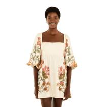 Vestido Curto Manga Estampado Floral Juliana - 342011