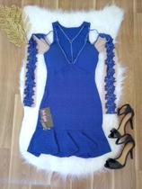 Vestido Curto Manga longa decote em V -BHSete