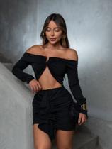 Vestido curto manga longa madonna suplex tendencia moda balada inverno 2025 Vestido curto manga longa madonna suplex tendencia moda balada inverno 2025