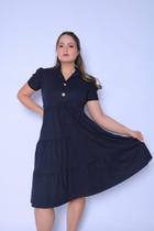 Vestido Curto manga princesa com botões Vestido Curto manga princesa com botões