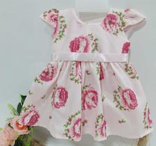 Vestido Curto Menina Bebê Floral Estampado Verão
