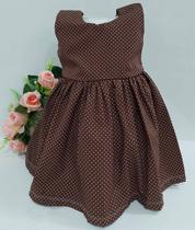 Vestido Curto Menina Verão Estampado Poá Infantil Tam 2 3