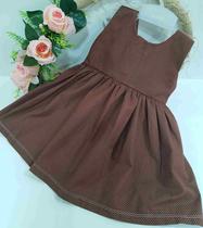 Vestido Curto Menina Verão Estampado Poá Infantil Tam 2 - AG Baby