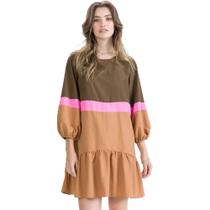 Vestido Curto Myft Color Marrom Feminino Vestido Curto Myft Color Marrom Feminino