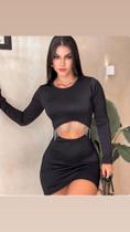Vestido curto no canelado