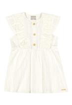 Vestido Curto Off White Renda Infantil Coloritta