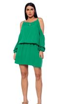 Vestido Curto Ombro Vazado Feminino Convidada Festa